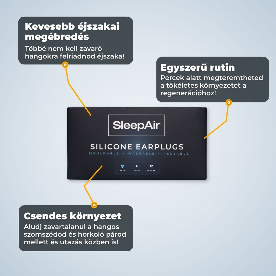 SleepAir silicone earplugs product packaging