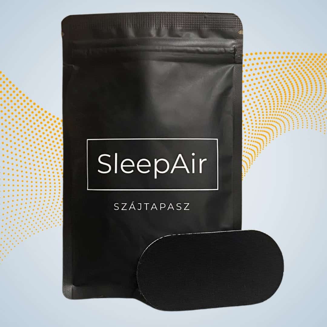 sleepair szájlégzés és horkolás elleni fekete szájtapasz termékkép
