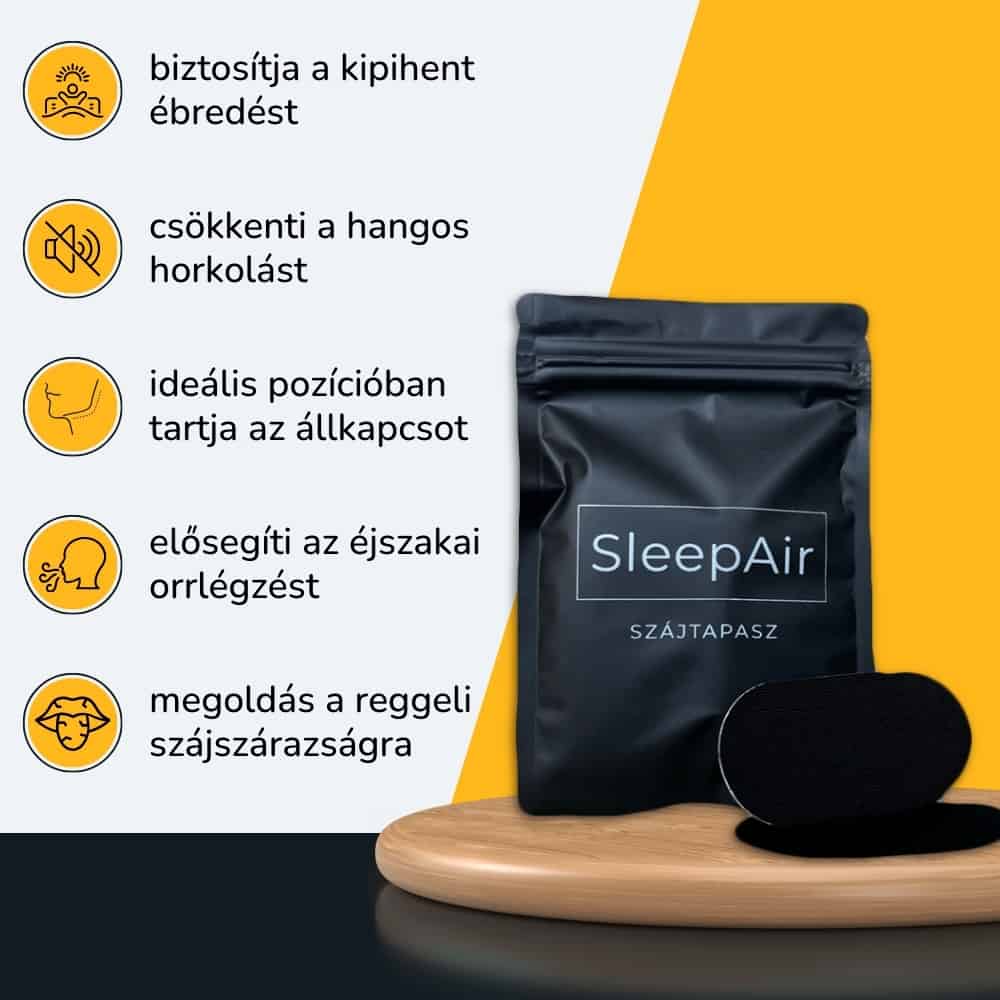 A sleepair szájlégzés és horkolás elleni szájtapasz előnyei