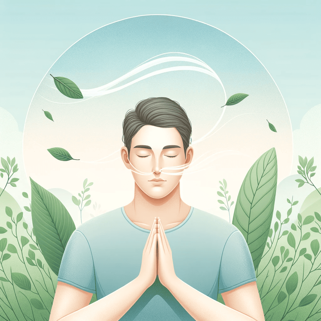 Meditálás egy nyugodt természeti környezetben, az egészséges élethez szükséges orrlégzésre összpontosítva