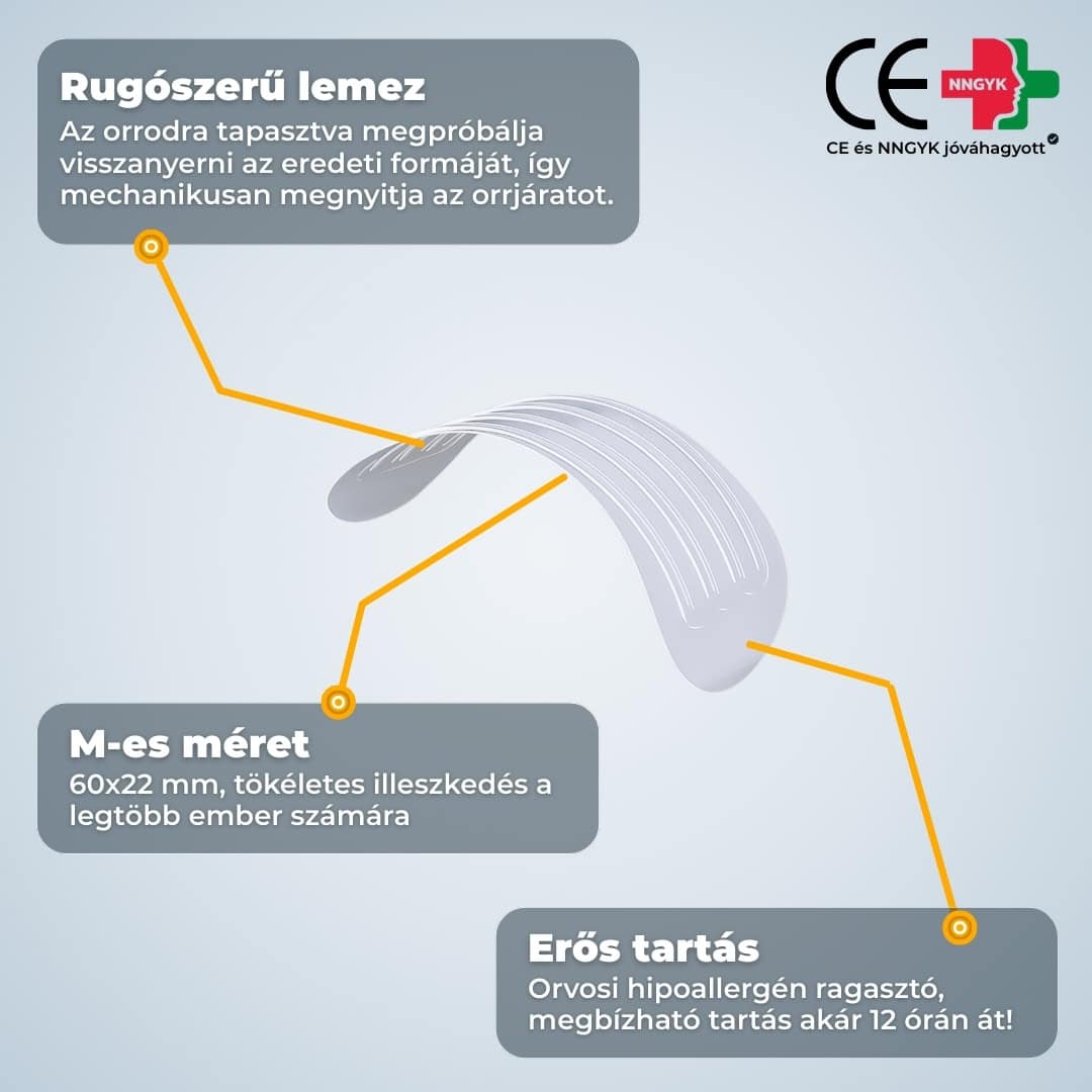 Orrtapasz felépítése erős tartással, CE és NNGYK által jóváhagyott biztonságos használat