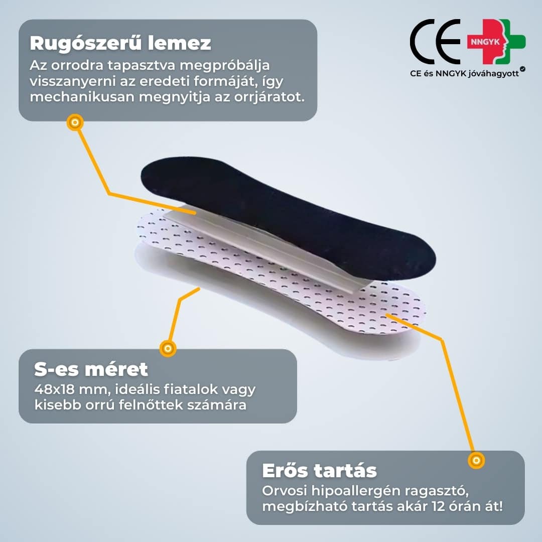 Orrtapasz felépítése erős tartással, CE és NNGYK által jóváhagyott biztonságos használat